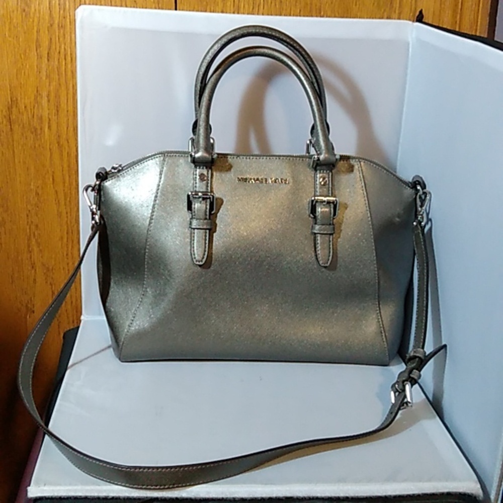 Michael Kors brand saffiano leather satchel